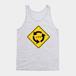 MUTCD W2-6 Roundabout Traffic Circle of Life Sign Tank Top